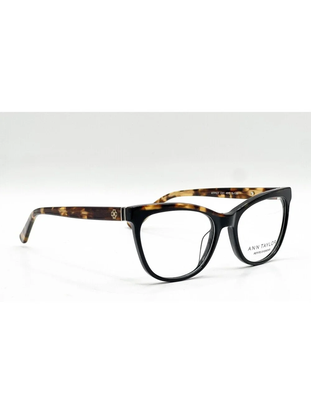 Ann Taylor Atp827 C01 Black Tortoise Authentic Eyeglasses 49-16-130